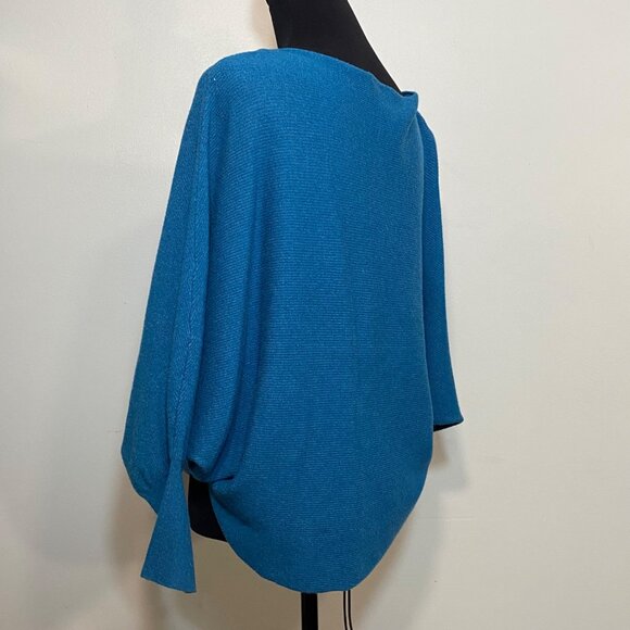 Kerisma Teal Blue Batwing Lightweight Sweater Womens - Picture 2 of 6